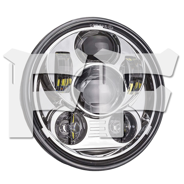 送料無料.. 5.75インチ LED プロジェクション ヘッドライト Hi.Lowビーム切替 オートバイ シルバー ハーレーダビッドソン MS-0057 新品拍卖