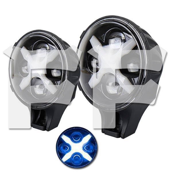 6インチ LED ワークライト 作業灯 サーチライト 車外灯 JEEP SUV ホワイト 6500K イカリングカラー:ブルー・青 X-WL 2個 新品拍卖