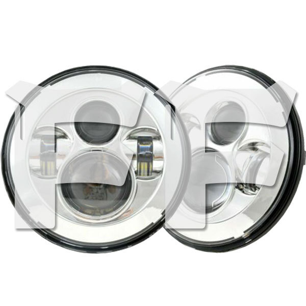 7インチ LED ヘッドライト Jeep Wrangler JK JKU TJ CL ハマー H1 H2 40W Hi.Low切替式 シルバー 6500K DOT承認品 MS-880N 2個 新品拍卖