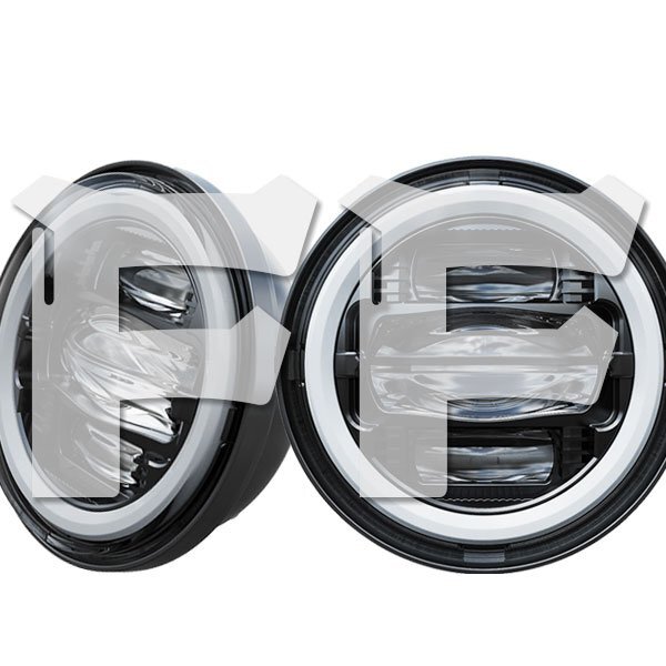 新発売 ハーレー オートバイ ヤマハ LED フォグランプ イカリング 54W 4.5インチ ヘッドライト ブラック MS-FG30ID 2個 新品拍卖