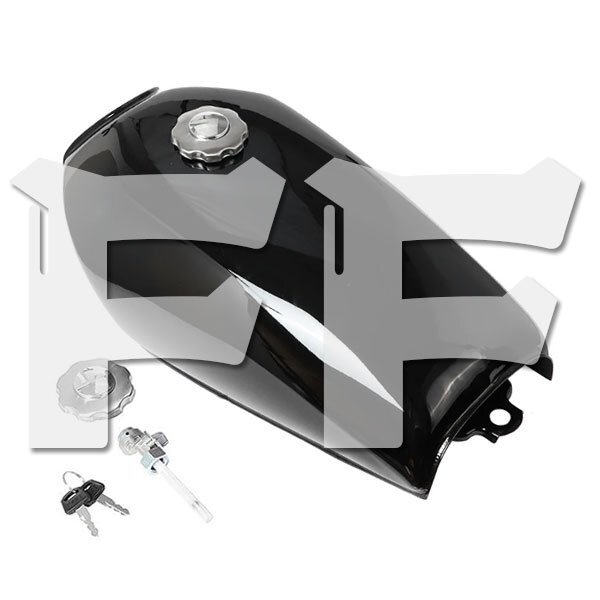 オートバイ ホンダ CG125 CG125S CG250 ガソリンタンク 9L 2.4GAL 燃料 ガスタンク バイク 光沢黒 CG125-TANK-D 新品拍卖