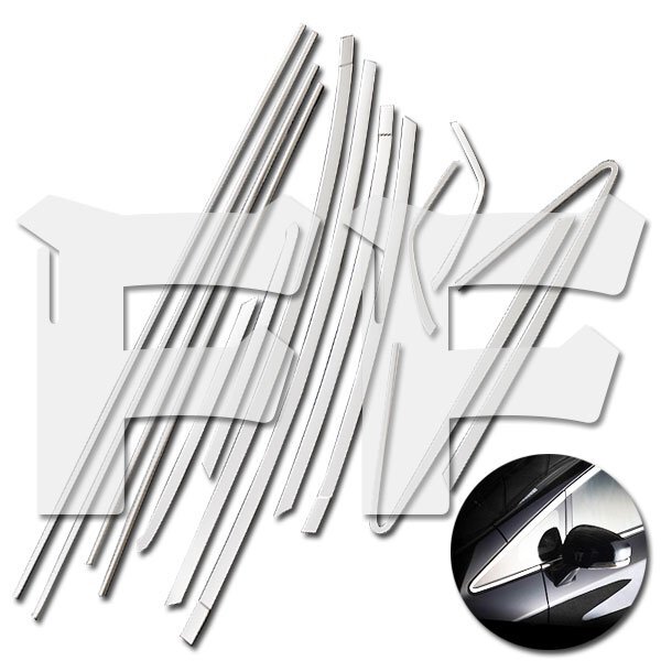 トヨタ PRIUS プリウス 30系 前期 後期 ウィンドウトリム ガーニッシュ ステンレス メッキ カスタム 鏡面 SN-17 新品拍卖