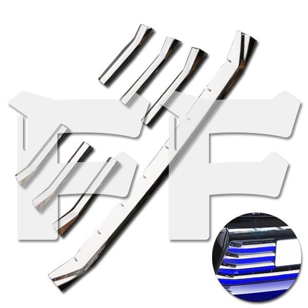 送料無料.. トヨタ ヴォクシー 80系 ZSグレード 2017年~ 後期 フロント バンパー グリル (LED ブルー) メッキ ステンレス SN-3360 鏡面拍卖