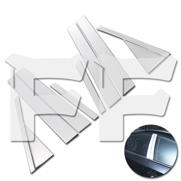 トヨタ PRIUS プリウス 30系 前期 後期 ピラーカバー ウィンドウ ピラーパネル ステンレス メッキ カスタム 鏡面 SN-116 新品拍卖