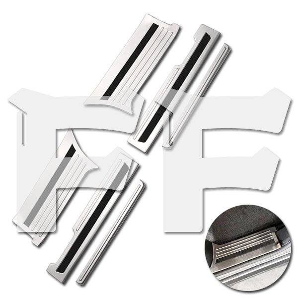 送料無料.. スズキ スペーシア ギア MK53S 2019年~ ステップカバー スカッフプレート 内装 メッキ ステンレス カスタム SN-4565拍卖