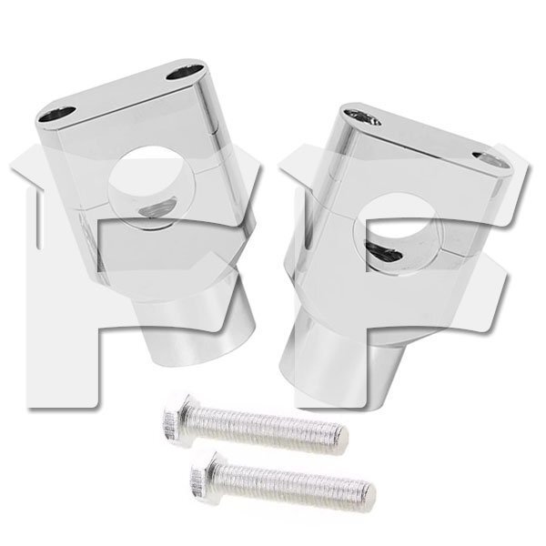 オートバイ ハンドルバーライザー 25mm 固定クランプ カワサキ ホンダ ヤマハ スズキ ハーレー CNC シルバー R-A-S-25 新品拍卖