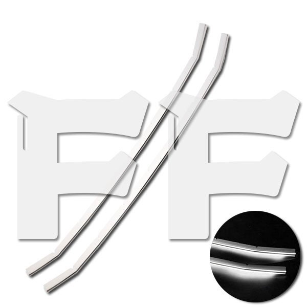 トヨタ ヴォクシー VOXY 80系 ZS専用 前期 フロント バンパー グリル カバー (LED ホワイト) メッキ ステンレス SN-1803 鏡面拍卖