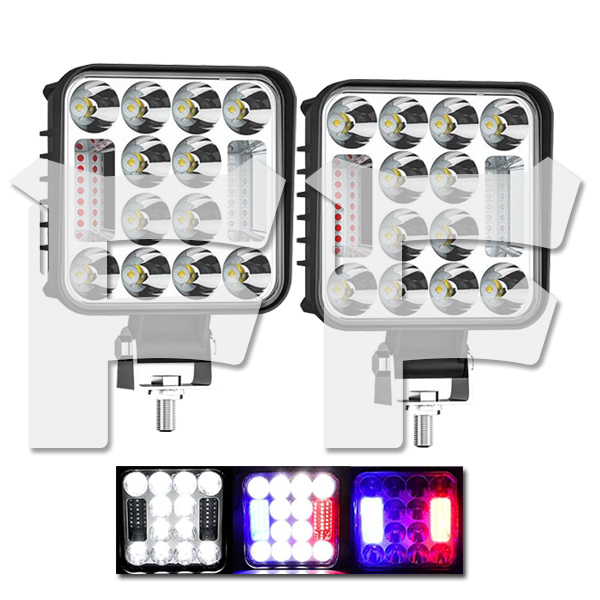 送料無料.. 4インチ ストロボ機能 78W 3モードタイプ LED ワークライト 作業灯 警告灯 投光器 新品 4x4 トラック 4C-78W 12V/24V 2個拍卖