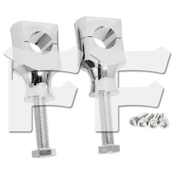 オートバイ ハンドルバーライザー 25mm 固定クランプ カワサキ ホンダ ヤマハ スズキ ハーレー CNC シルバー R-G-S-25 新品拍卖