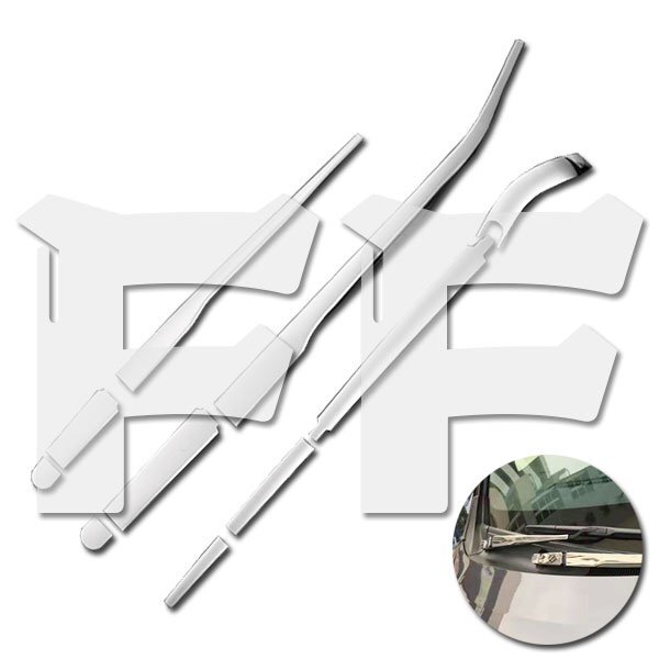 送料無料.. トヨタ NOAH ノア VOXY ヴォクシー 80系 フロント&リア ワイパー トリム ガーニッシュ メッキ ステンレス SN-3857 鏡面拍卖