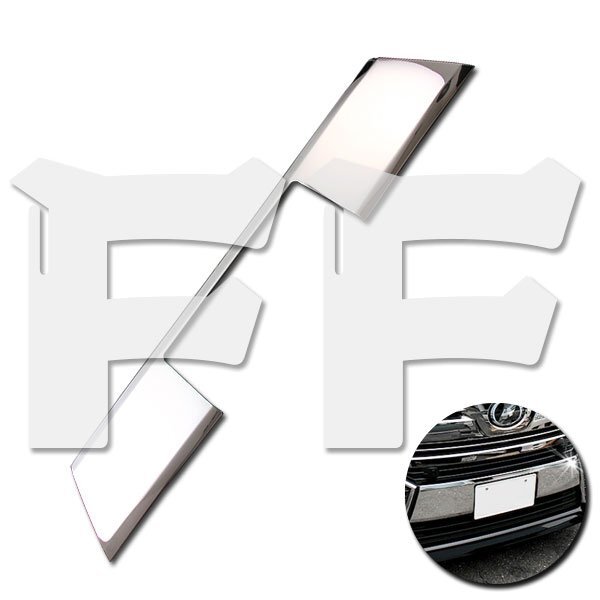 送料無料.. トヨタ ヴェルファイア 30系 前期 ハイブリッド フロント ナンバープレート ガーニッシュ ステンレス 鏡面 カスタム パーツ拍卖