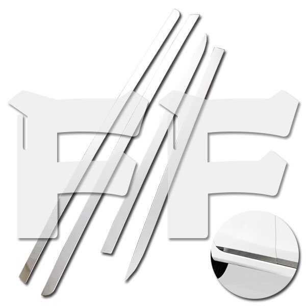 送料無料.. トヨタ PRIUS プリウスα ZVW40/ZVW41 前/後期 サイド ドア トリム アンダー ガーニッシュ ステンレス メッキ 鏡面 SN-60 新品拍卖