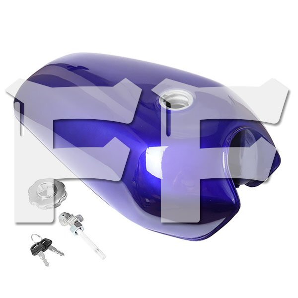 オートバイ ホンダ CG125 CG125S CG250 ガソリンタンク 9L 2.4GAL 燃料 ガスタンク バイク ブルー CG125-TANK-F 新品拍卖