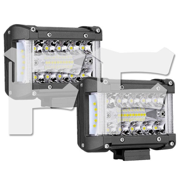 超広角照明 4インチ LED ワークライト 作業灯 90W ホワイト SUV ATV ボート JEEP 建設機械 車幅灯 12V/24V SM90W3M 2個 新品拍卖