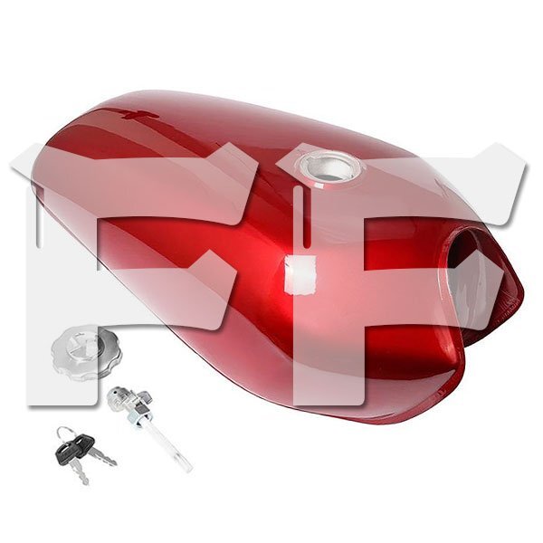 オートバイ ホンダ CG125 CG125S CG250 ガソリンタンク 9L 2.4GAL 燃料タンク ガスタンク バイク レッド CG125-TANK-B 新品拍卖