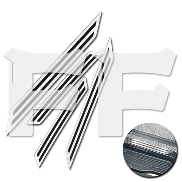 トヨタ アルファード/ヴェルファイア 30系 前/後 ステップガード カバー ガーニッシュ 傷付き防止 ステンレス SN-1424 新品拍卖