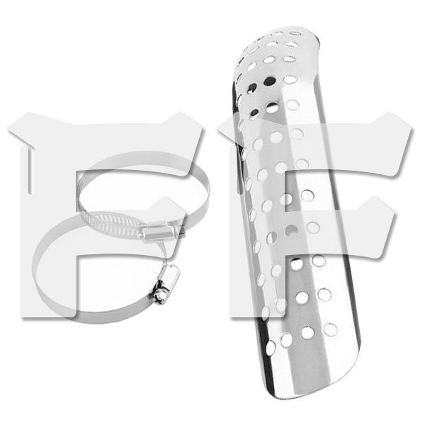 送料無料.. オートバイ マフラー熱シールド ヒートシールド 気パイプ熱シールド 固定クランプ (シルバー) やけどを防ぐために EPPC02 新品拍卖