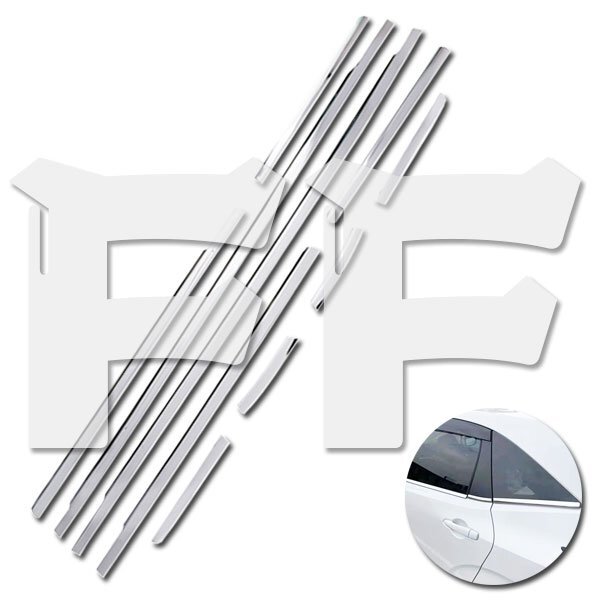 日産 ノート NOTE E13 2021年~ ウィンドウトリム ウェザーストリップモール ガーニッシュ メッキ ステンレス 鏡面 SN-5389 新品拍卖