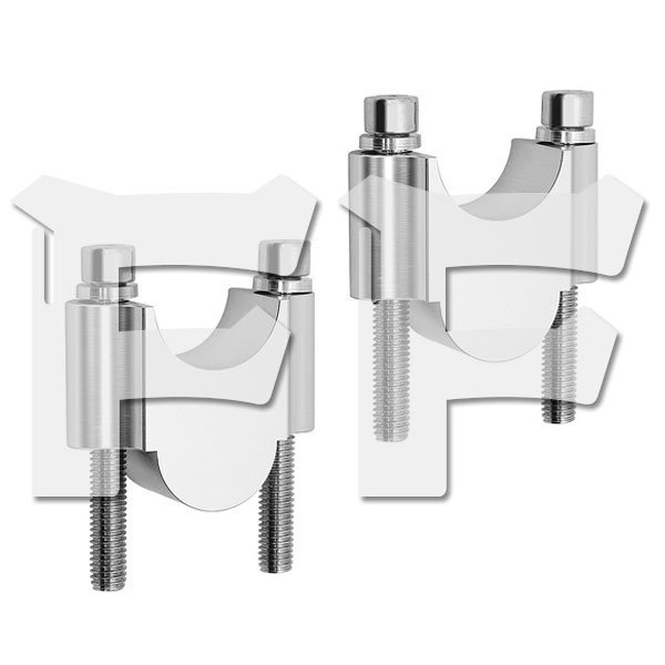 オートバイ ハンドルバーライザー 22mm ヤマハ カワサキ XTZ125 セロー250 TW225 M-SLAZ KLX250 CNC シルバー R-C-S-22 新品拍卖