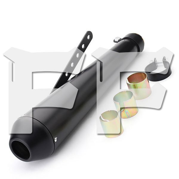 送料無料.. オートバイ マフラー 排気管 バイク 差込内径36-45mm 全長440mm ハーレー SR400 SR500 W400 W650 W800 Exhaust-Pipe-F 新品拍卖