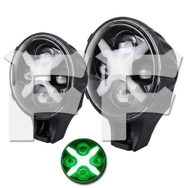 6インチ LED ワークライト 作業灯 サーチライト 車外灯 JEEP SUV ホワイト 6500K イカリングカラー:グリーン/緑 X-WL 2個 新品拍卖