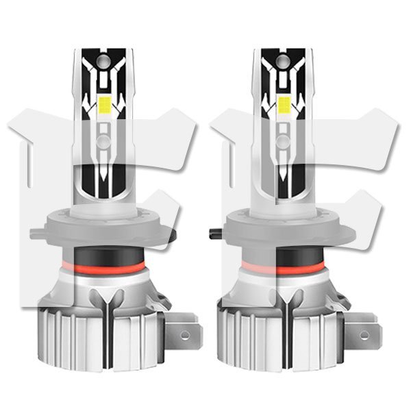 送料無料.. H7 40W LED ヘッドライト フォグランプ ファンレス CSPチップ 光軸調整可能 6500K 8000LM 新車検対応 E2-H7 2個 新品拍卖