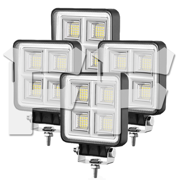 LEDワークライト 作業灯 128W 4インチ 照射角度145° ホワイト 6500K 投光器 補助灯 前照灯 照明 新品 4G-128W 12V/24V 4個拍卖