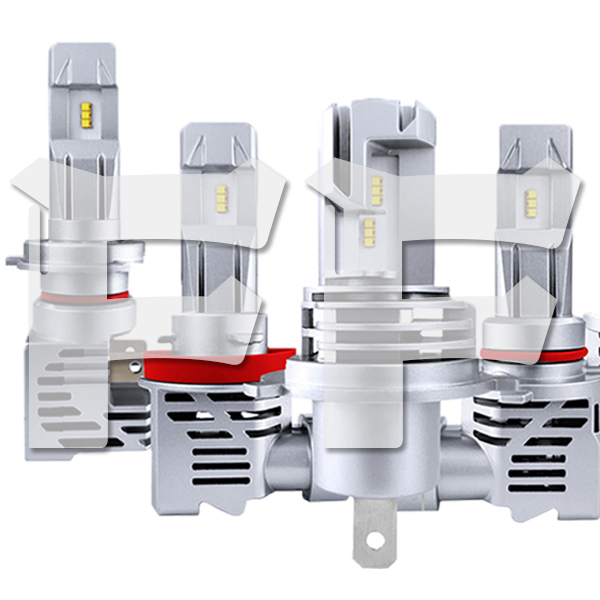 30W HB3 LED ヘッドライト フォグランプ 6500K ホワイト M3 ハロゲン球と同サイズ PHILIPSチップ 新車検対応 M3-HB3 2個拍卖