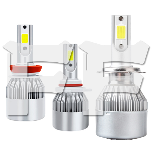 送料無料.. 880/881 LEDライト 7600LM COBチップ 6500K 一体型 C6 2個 36W 車検対応 二面発光 簡単取付 新品拍卖