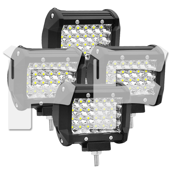LED ワークライト 4インチ 72W 作業灯 投光器 前照灯 新品 照明 補助灯 6500K ホワイト 12V~24V バイク 4P72W トラック 4個拍卖