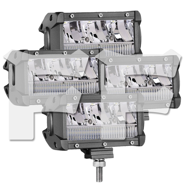 送料無料.. LEDワークライト 5インチ 65W 洪水ライト/スポットライト 作業灯 補助灯 新品 投光器 ホワイト 6500K 5C-65W 12V/24V兼用 4個拍卖