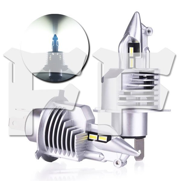 H4 Hi/Low切替 8000LM ハロゲン球と同サイズ ハイ/ロー 2個 6500K LEDヘッドライト 40W CSPチップ 新車検対応 LEDライト ホワイト 新品拍卖
