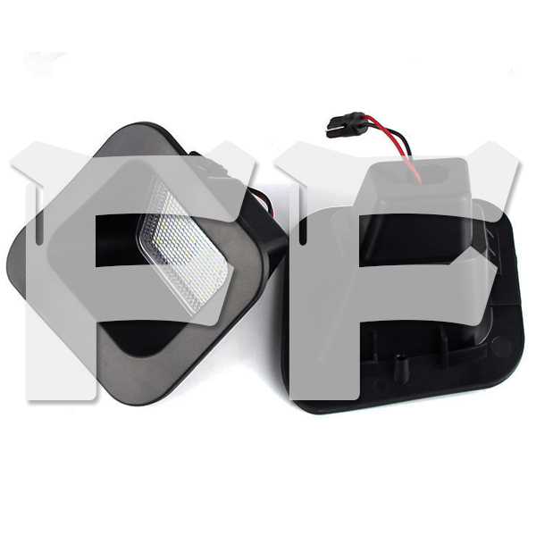 LEDナンバープレートライト アセンブリ Dodge ダッジ・ラム 1500 2500 3500 ブラックハウジング クリアパネル 5500K MS-DR185 新品拍卖