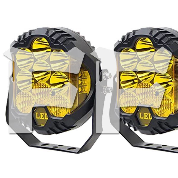 LED ワークライト 5インチ 50W イエロー 作業灯 JEEP ジムニー SUV トラック ランクル ボート 農業機械 建設機械 12V/24V 5C-50W 2個 新品拍卖