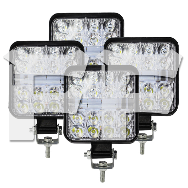 5モードタイプ ストロボ機能 3インチ 48W LED ワークライト 作業灯 警告灯 投光器 新品 4x4 トラック 12V/24V FX-B-48W 4個拍卖