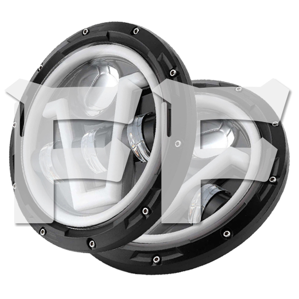 送料無料.. LED ヘッドライト 7インチ JEEP JK TJ スズキジムニー トヨタ ハマーH2 HI.Low切替.DRL.ウインカー 12V~24V 55W JK-V 2個 新品拍卖