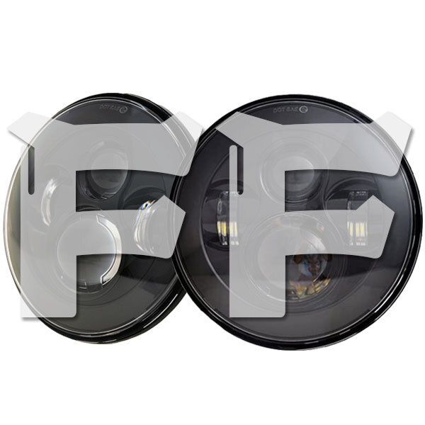 7インチ LED ヘッドライト Jeep Wrangler JK JKU TJ CL ハマー H1 H2 40W Hi.Low切替式 ブラック 6500K DOT承認品 MS-880N 2個 新品拍卖