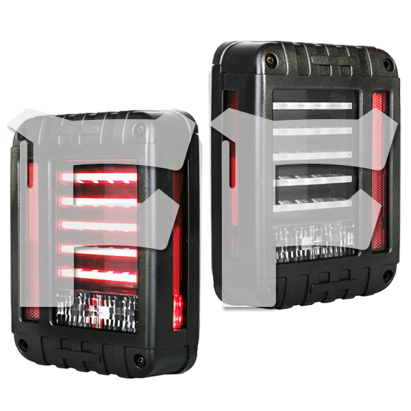 送料無料.. LED テールライト ブレーキライト ウィンカー 2007-2018 Jeep Wrangler JK JKU ラングラー 外装カスタムパーツ MS-0297-BW 新品拍卖