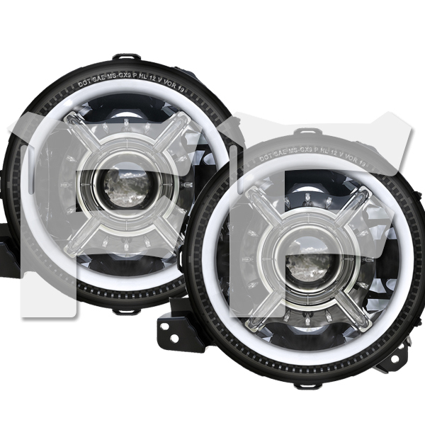 送料無料.. Jeep ラングラー JL グラディエーターJT SUV LED ヘッドランプ Hi.Low.ディライト 2018 2019 2020 DOT承認 2個 交換用 GX9 新品拍卖