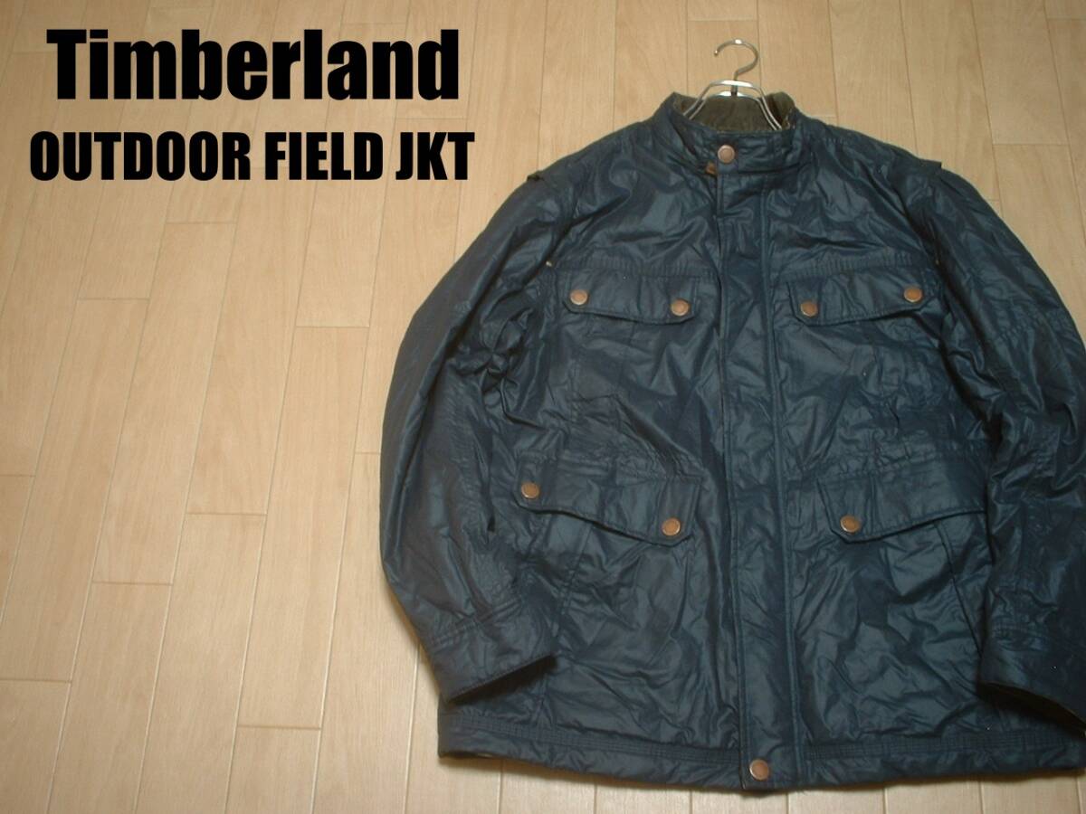 希少Timberland中綿入りナイロンクロスフィールドジャケットXLネイビー正規ティンバーランドM-65カバーオールミリタリーbarbourbelstaff拍卖