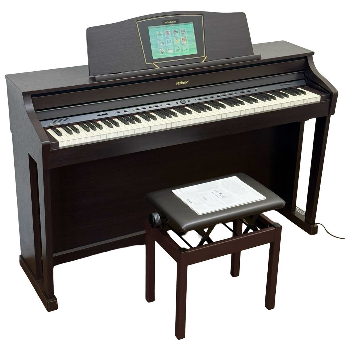 ◯美品 ローランド 電子ピアノ ワイド液晶 デジスコア デジタルピアノ Roland Piano Digital HPi-50 PHA IIIアイボリー鍵盤 兵庫県姫路市発拍卖