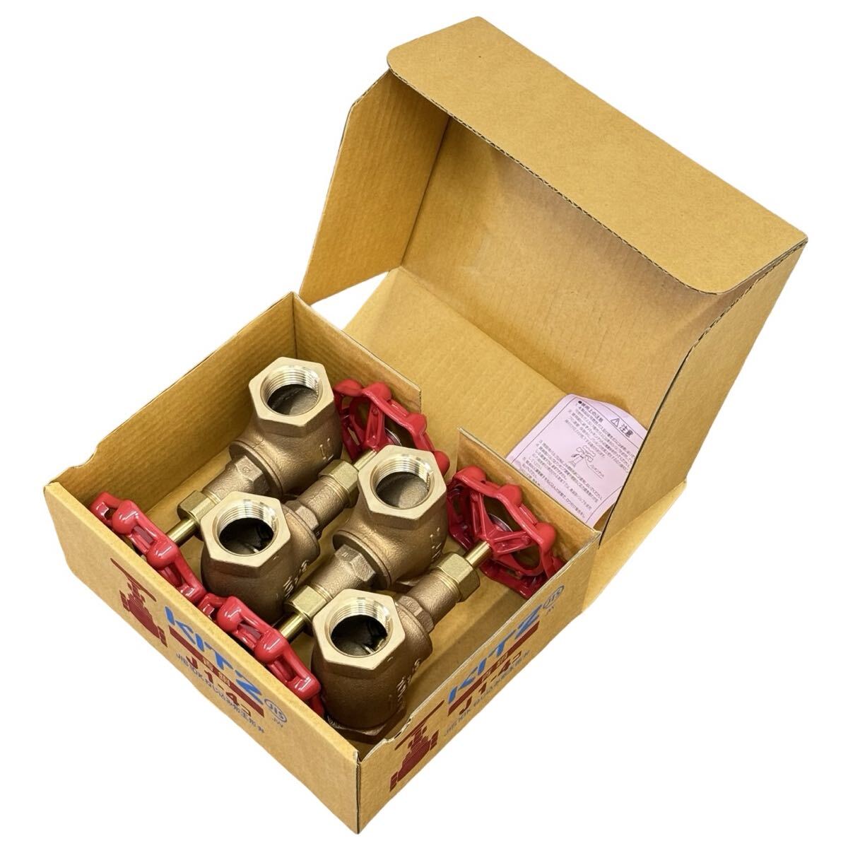 新品 正規品 6.2万 4点セット KITZ キッツ ゲートバルブ ねじ込み形玉形弁 J1 1インチ 25A JIS 10K-1 青銅 まとめて■兵庫県姫路市発 J2拍卖