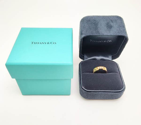 中古品 ティファニー アトラスリング ピンクゴールド K18 AU750PG 3Pダイヤモンド #11拍卖