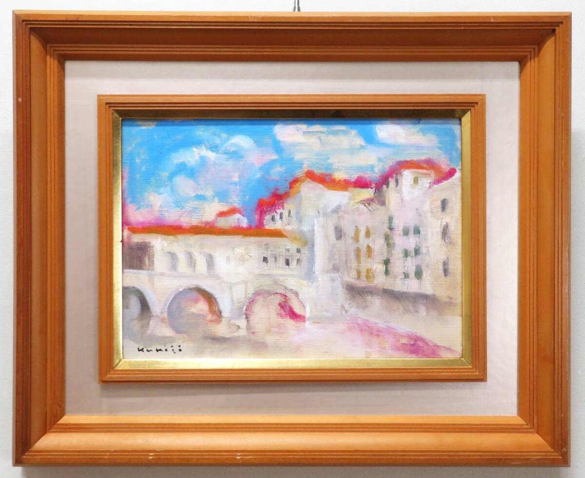 ◇真作◇ 小林邦二 『FIRENZE』 4号 太平洋画会展覧会連続入選 師:阿以田治修 主体美術協会創立会員拍卖