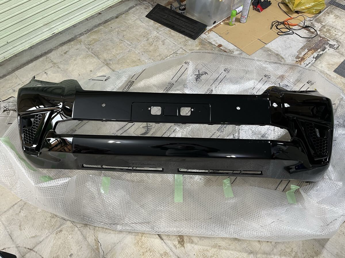 【新車外し】トヨタ 150系 後期 ランドクルーザープラド 70th アニバーサリー 純正 フロントバンパー センサー穴有 長期保管品拍卖