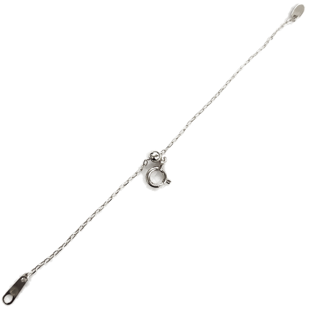 K18WG カットあずき 10cm スライド式 アジャスターチェーン 1.0mm 10cm延長 18金 ホワイトゴールド 日本製 送料無料拍卖