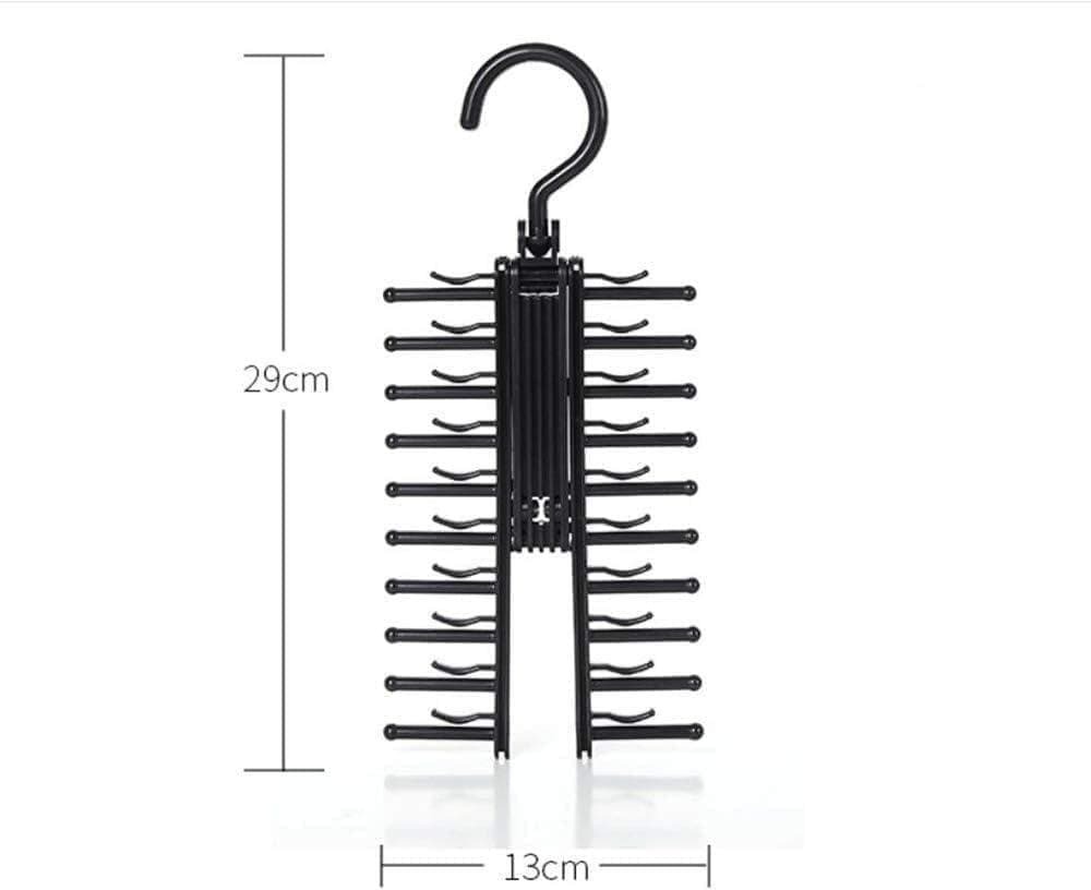 Konten ネクタイハンガー クロス 20本掛け ベルトハンガー ネクタイ収納拍卖