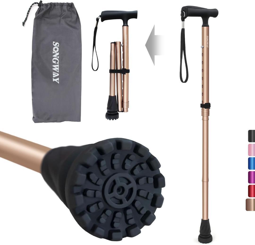 SONGWAY 杖 女性用 杖 男性用 ステッキ 紳士 折りたたみ杖 軽量 杖拍卖