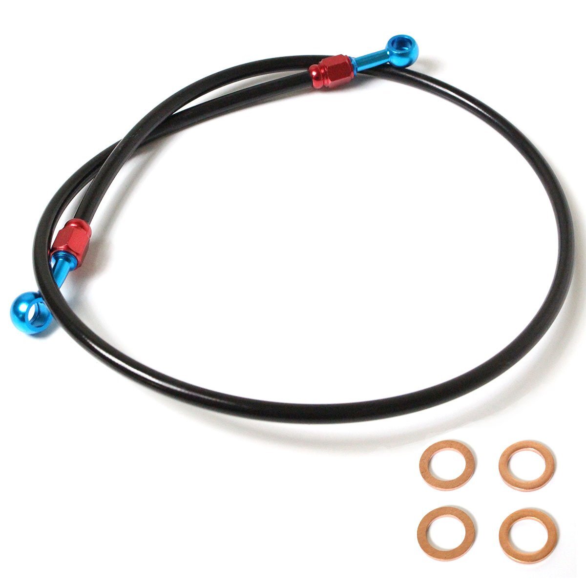 【新品即納】スズキ GSX250S刀 油圧 ステンメッシュホース 角度ストレート&20° フロント用 ブレーキホース 1本 シングルディスク用拍卖