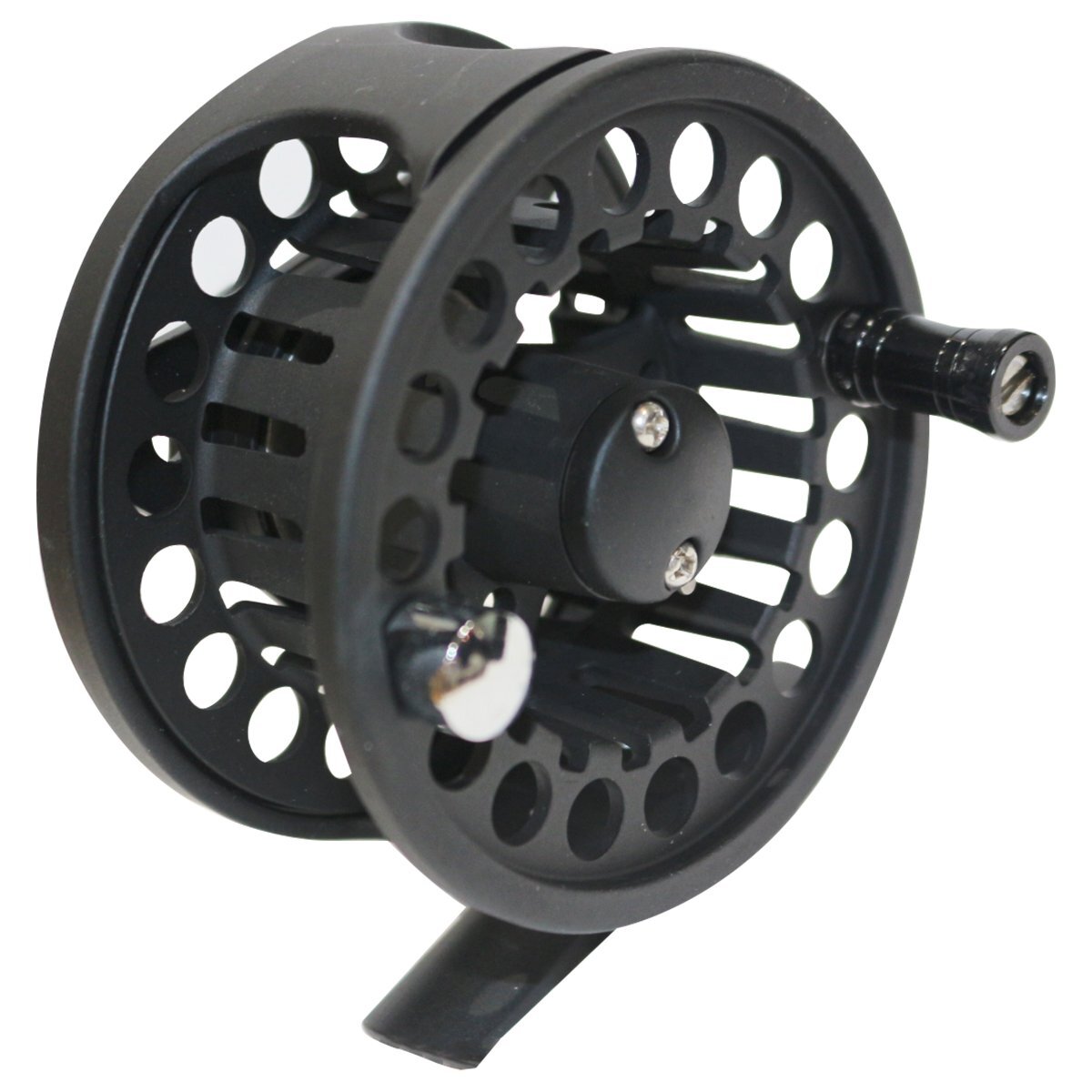【新品即納】アルミ製 フライリール #5/#6 ドラグ付 ダイキャスト ブラック 黒 フィッシング リール 川 釣り フライフィッシング 5番 6番拍卖